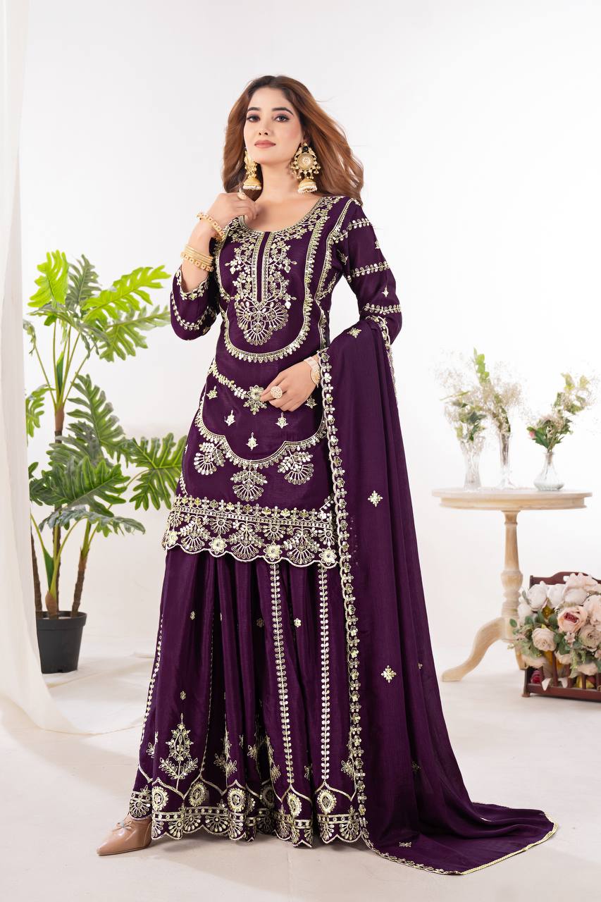 The Rani Pink Ceremonial Heritage Gharara